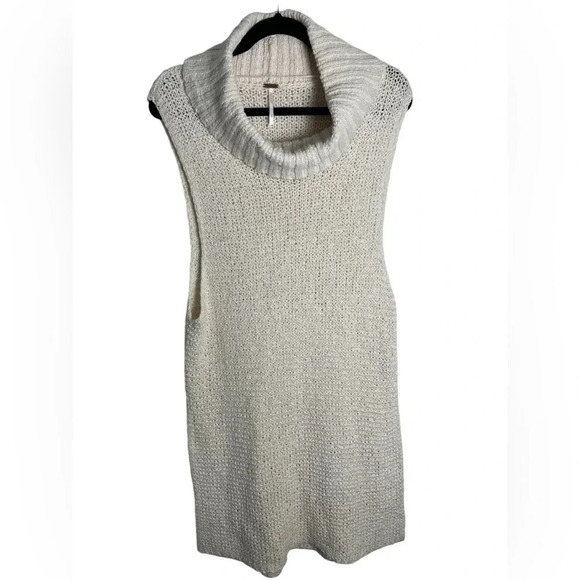 Free People White Horses Cream knit tunic sweater sz Small - Picture 3 of 6